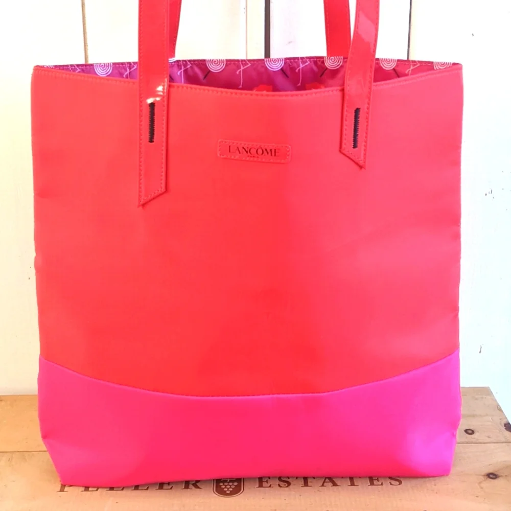 SOLD Lancome color block tote - Picture 1 of 8